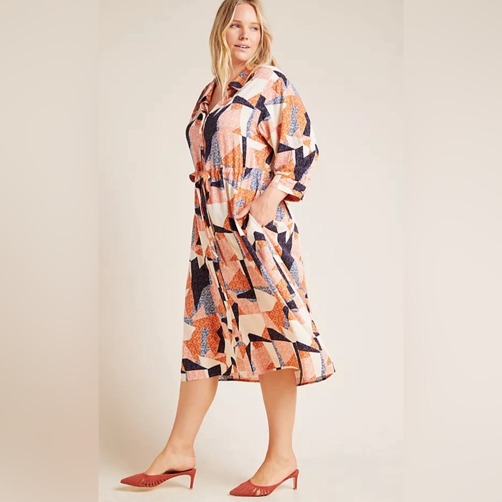 Anthropologie Corey Lynn Calter Abstract Midi Dress small